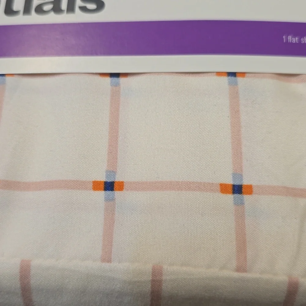 New Room Essentials Microfiber Sheet Set Cream‎ Orange Blue Twin/Twin XL